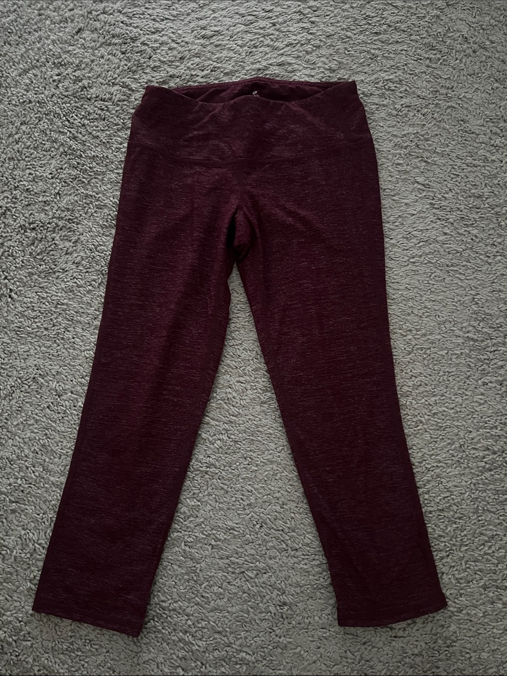 Athleta Deep Burgundy High-Rise Capri Leggings